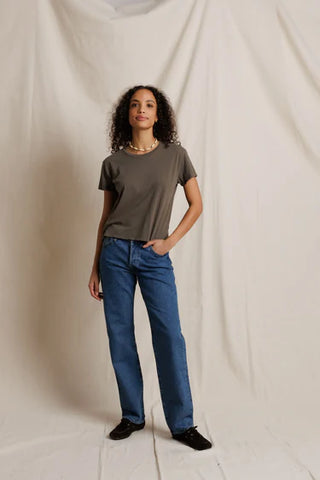 Perfectwhitetee Harley Boxy Crew Tee - Dark Olive