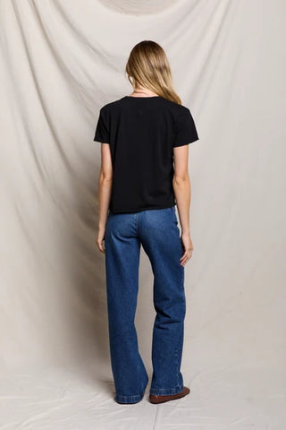 Perfectwhitetee Harley Boxy Crew Tee - Black