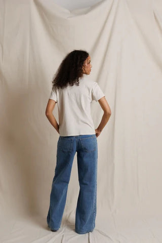 Perfectwhitetee Harley Cotton Ss Boxy Crew Tee - Whitecap Grey