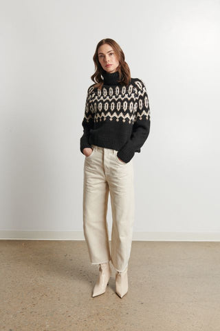 Line The Label Ruthie Sweater- Black Diamond