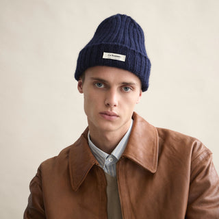 Le Bonnet Le Logo Beanie in Midnight