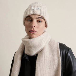 Le Bonnet Le Logo Beanie in Ivory