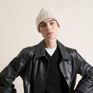 Le Bonnet Le Logo Beanie in Ivory