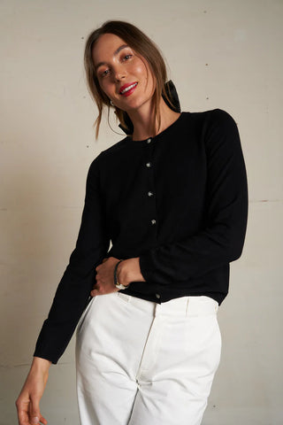 PerfectWhiteTee Moira Cardigan - True Black