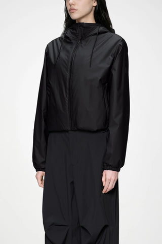 Rains Lohja Short Insulated Jacket W3T1 in Black