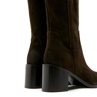 Sister x Soeur Margo Tall Boot in Brown Suede