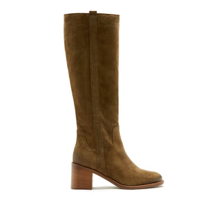 Sister x Soeur Margo Tall Boot in Taupe Suede