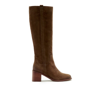 Sister x Soeur Margo Tall Boot in Brown Suede
