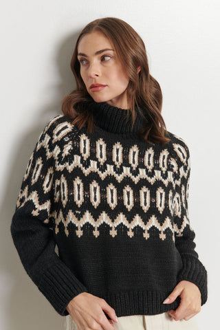 Line The Label Ruthie Sweater- Black Diamond