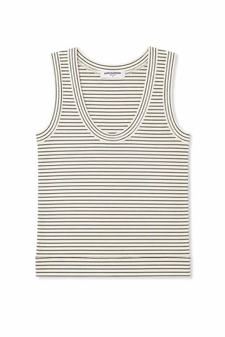 Perfectwhitetee Vicky Tank - Natural/Black Stripe