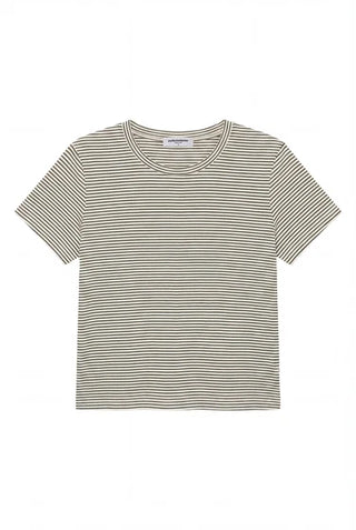 Perfectwhitetee Vivian Tee - Natural/Black Stripe