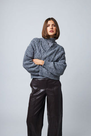 Line the Label Amabella Sweater in Rocky Slate