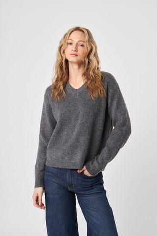 John + Jenn Charlie Sweater in Granite