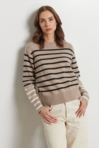 Line The Label Dasha Sweater- Mink Stripe