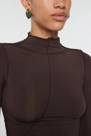 The Line by K Zane Top in Chocolate