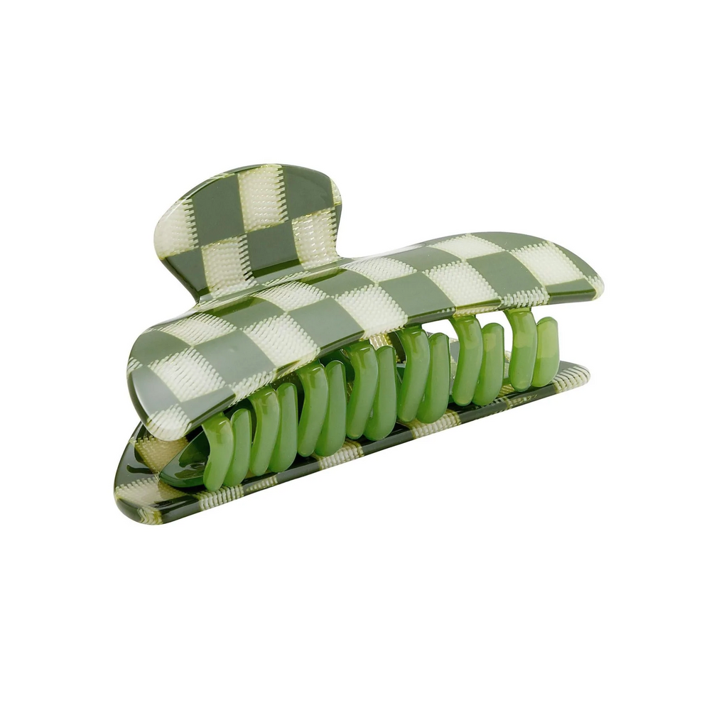 Machete Midi Heirloom Claw in Green Checker