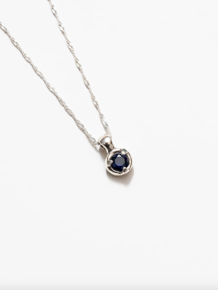 
            
                Load image into Gallery viewer, Wolf Circus Nina Necklace in Blue and Sterling Silver
            
        